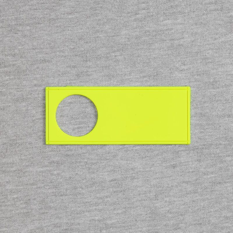 Лейбл из ПВХ с вырубкой &laquo;Круг&raquo;, желтый неон арт.17593.89