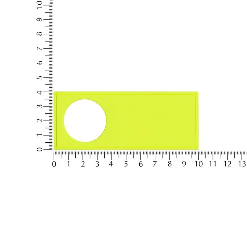 Лейбл из ПВХ с вырубкой &laquo;Круг&raquo;, желтый неон арт.17593.89