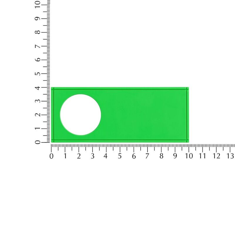 Лейбл из ПВХ с вырубкой &laquo;Круг&raquo;, зеленый неон арт.17593.94