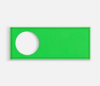 Лейбл из ПВХ с вырубкой «Круг», зеленый неон арт.17593.94