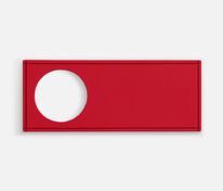 Лейбл из ПВХ с вырубкой «Круг», красный арт.17593.50
