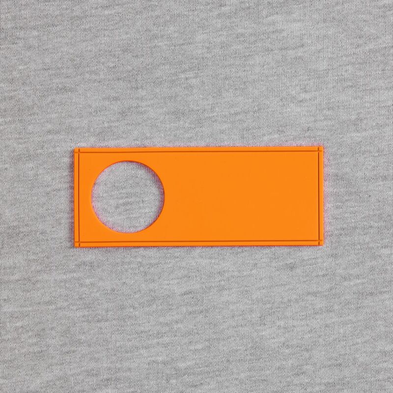 Лейбл из ПВХ с вырубкой &laquo;Круг&raquo;, оранжевый неон арт.17593.22