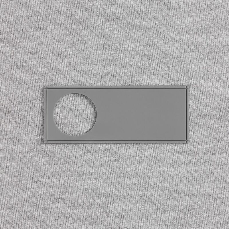 Лейбл из ПВХ с вырубкой &laquo;Круг&raquo;, серый арт.17593.10