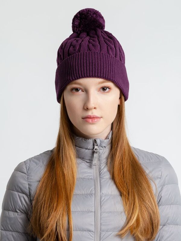 Шапка Heat Trick, баклажановая арт.12875.74