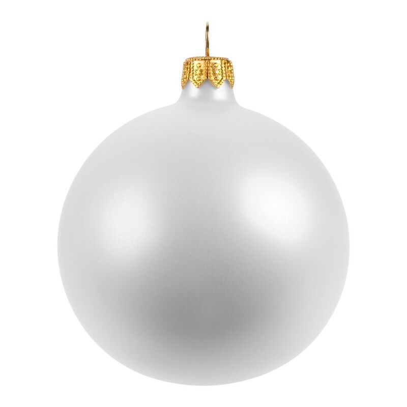 Елочный шар Gala Matt в коробке, 8,5 см, белый арт.30150.60