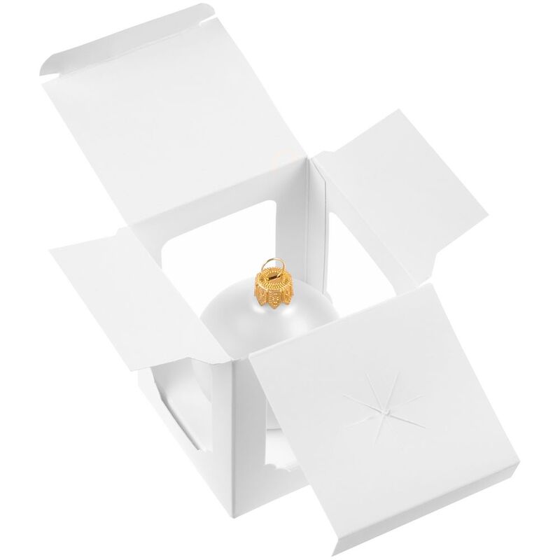 Елочный шар Gala Matt в коробке, 8,5 см, белый арт.30150.60