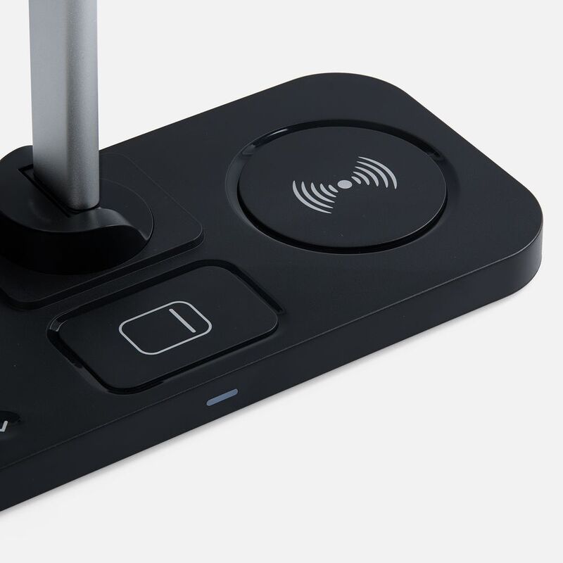 Настольная лампа с беспроводной зарядкой Power Light, черная арт.15767.30