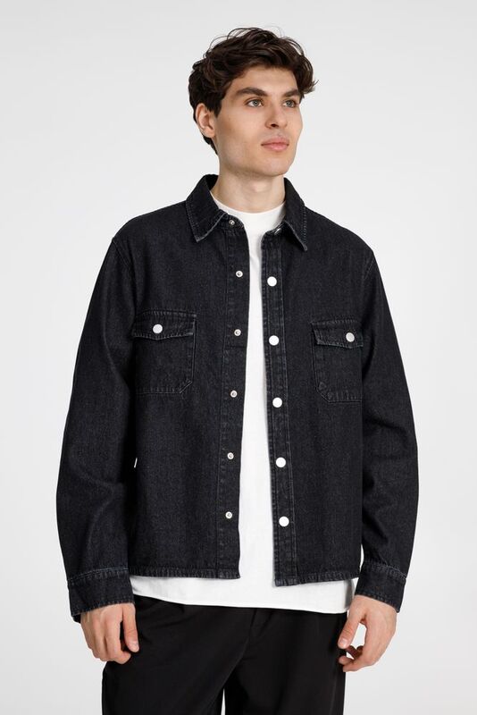 Куртка джинсовая O3, черная арт.17404.30