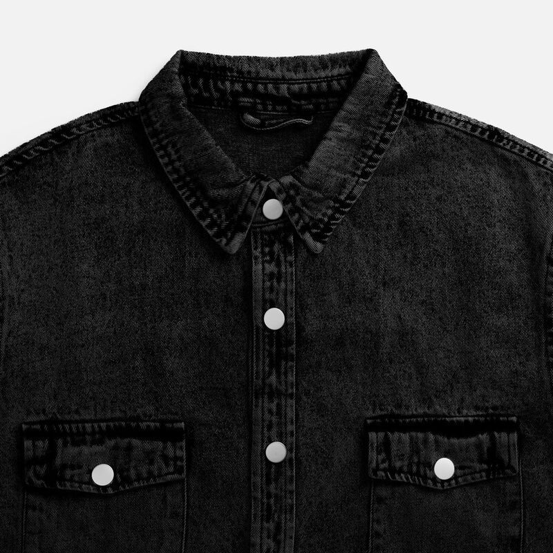 Куртка джинсовая O3, черная арт.17404.30