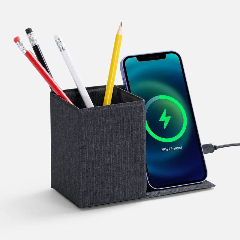 Складной органайзер с беспроводной зарядкой Midstream ver.2, серый арт.16823.10