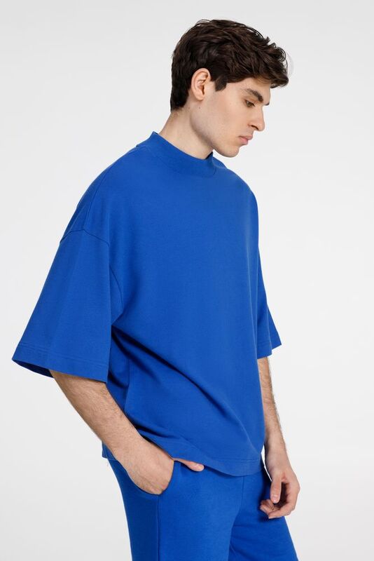 Футболка оверсайз унисекс T9, синяя арт.18402.40