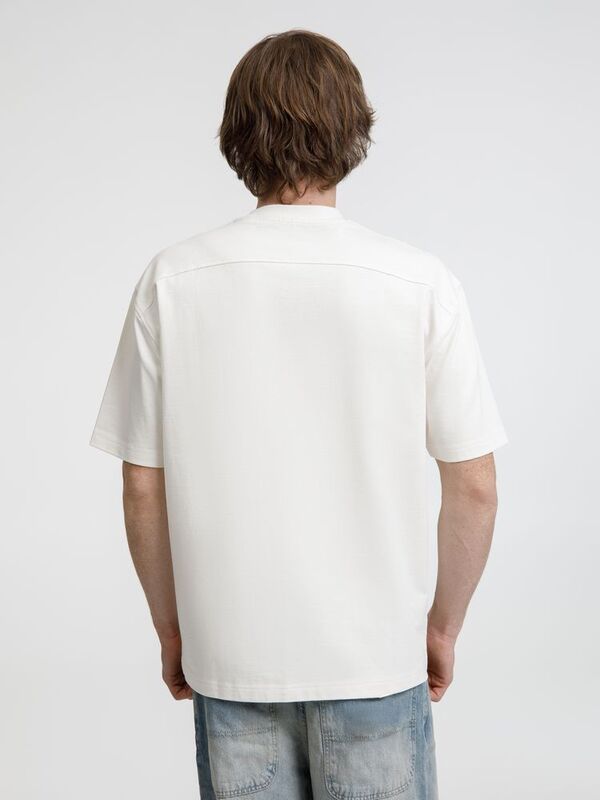 Футболка оверсайз унисекс Sideline, молочно-белая арт.18406.60