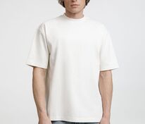 Футболка оверсайз унисекс Sideline, молочно-белая арт.18406.60