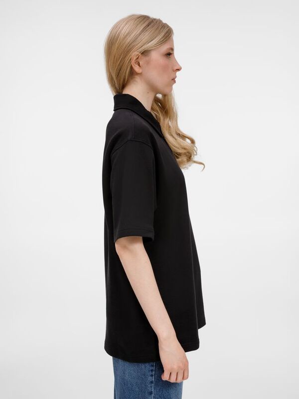 Рубашка поло унисекс Tiimi, черная арт.18410.30