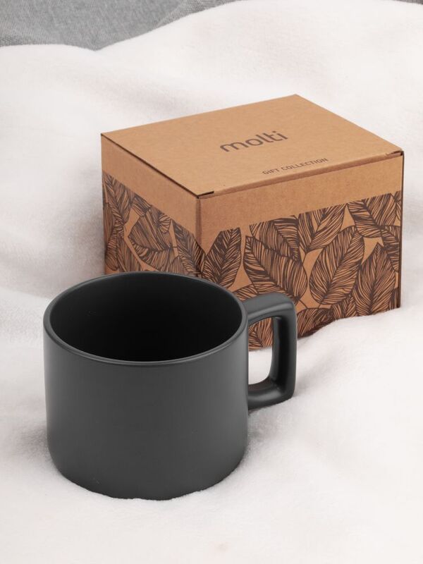 Чашка Jumbo в коробке матовая, темно-серая арт.31114.13