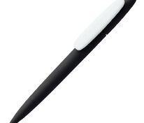 Ручка шариковая Prodir DS5 TRR-P Soft Touch, черная с белым арт.3389.36