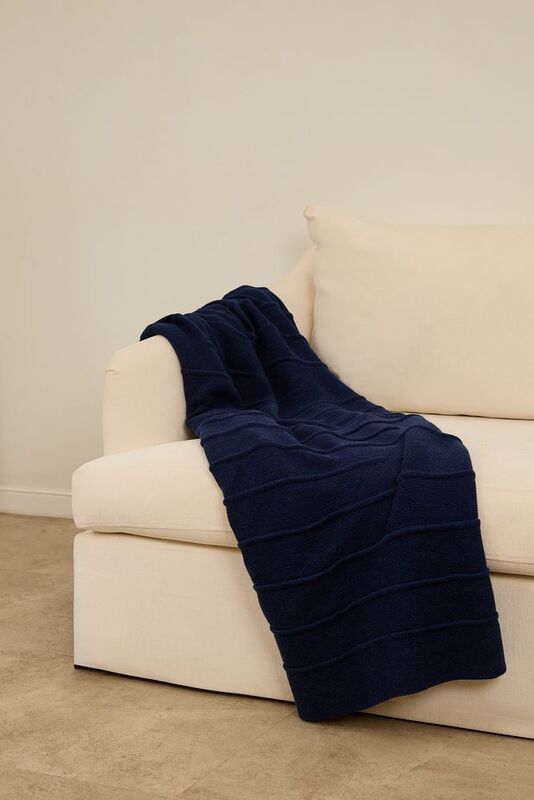 Плед Nessona Alpaca, темно-синий арт.17764.41