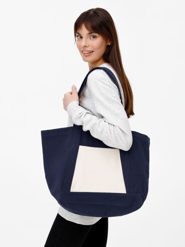 Шопер Shophop, синий с неокрашенным арт.17296.40