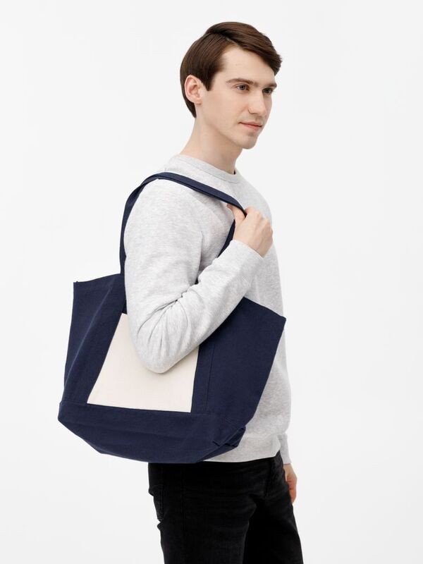 Шопер Shophop, синий с неокрашенным арт.17296.40