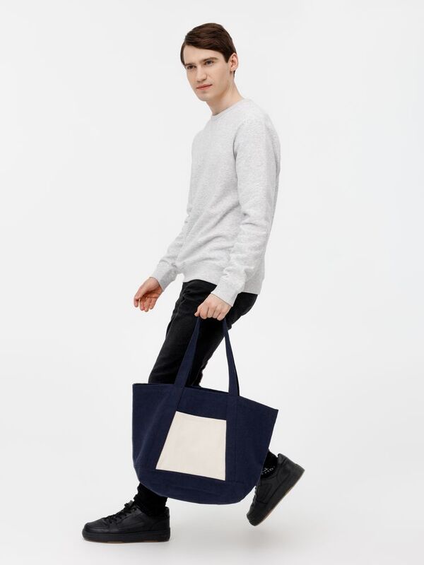 Шопер Shophop, синий с неокрашенным арт.17296.40