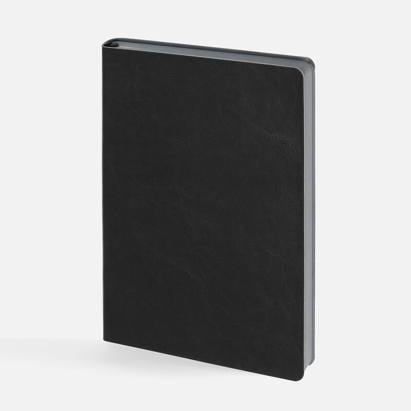 Ежедневник Doppio, недатированный, черный с серым арт.26022.13