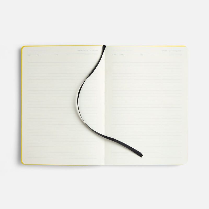 Ежедневник Doppio, недатированный, черный с желтым арт.26022.38