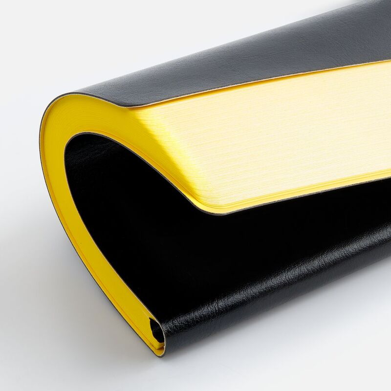 Ежедневник Doppio, недатированный, черный с желтым арт.26022.38