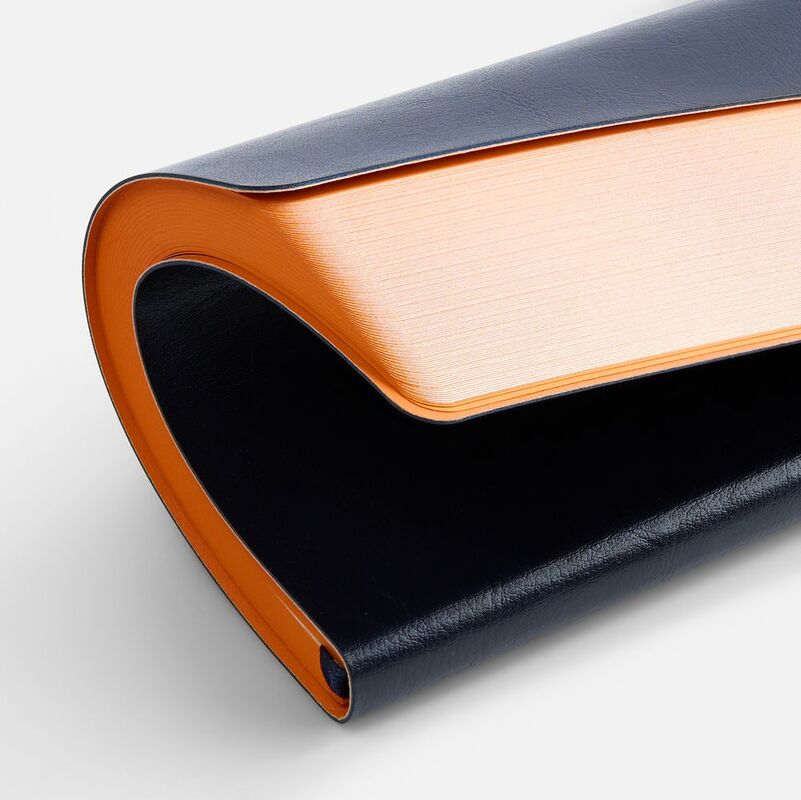 Ежедневник Doppio, недатированный, синий с оранжевым арт.26022.42