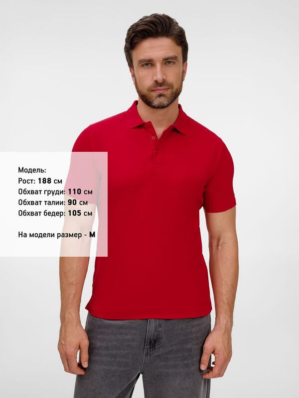 Рубашка поло унисекс Tervise, красная арт.19419.50