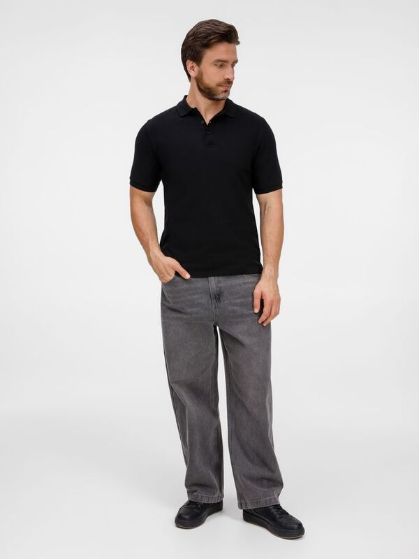 Рубашка поло унисекс Upswing, черная арт.19420.30