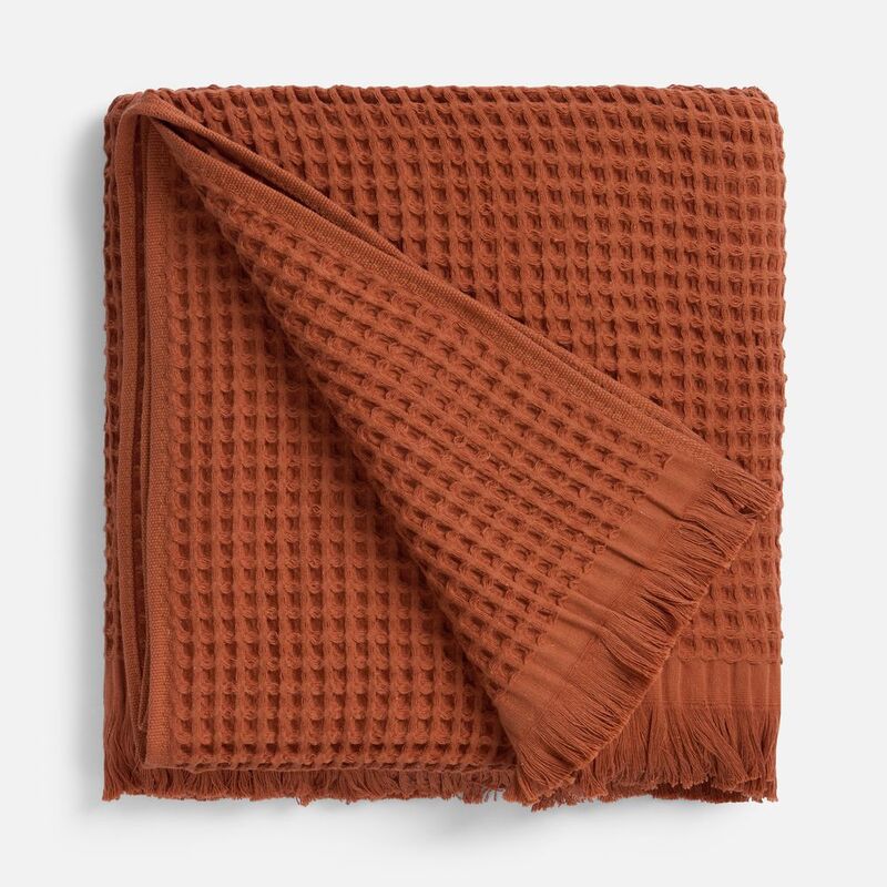 Плед вафельный Elenglect, оранжевый арт.17378.20