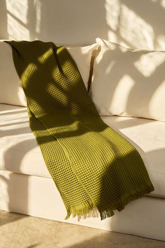 Плед вафельный Elenglect, зеленый арт.17378.90