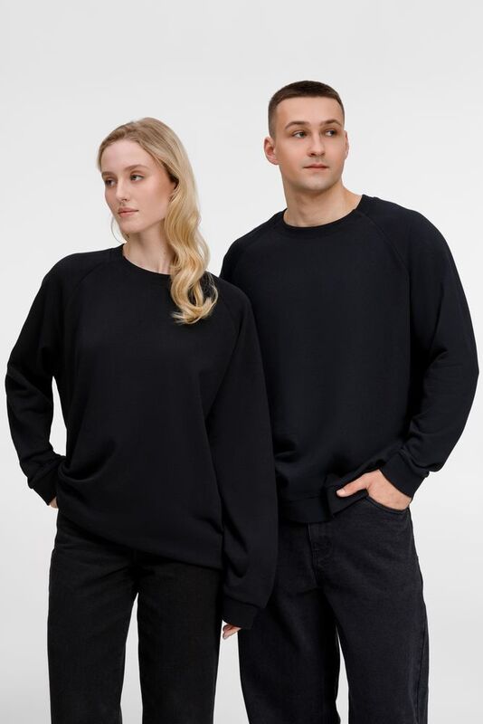 Свитшот унисекс Avenu, черный арт.19034.30