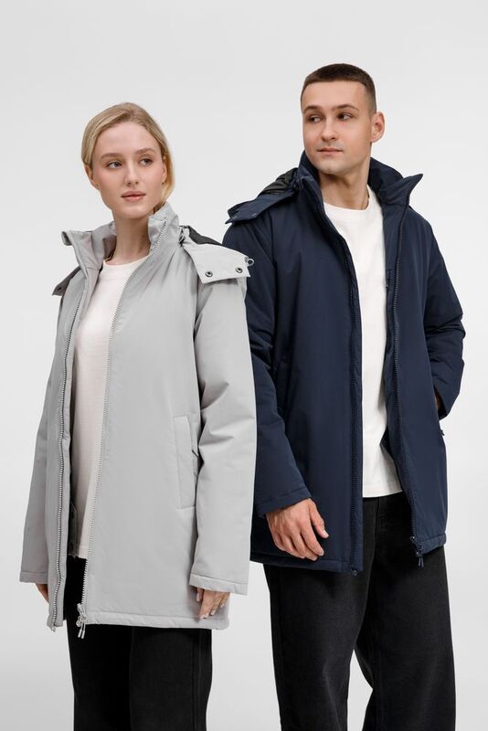 Куртка-парка унисекс Sfera, светло-серая арт.20440.10