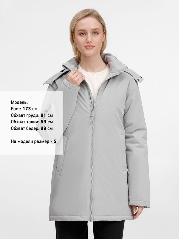 Куртка-парка унисекс Sfera, светло-серая арт.20440.10