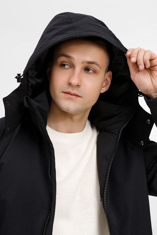 Куртка-парка унисекс Sfera, черная арт.20440.30