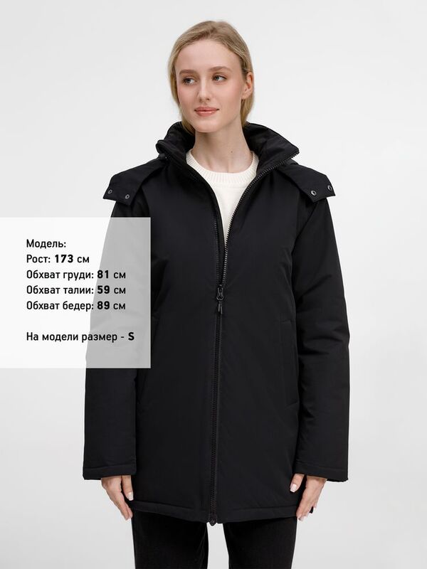 Куртка-парка унисекс Sfera, черная арт.20440.30