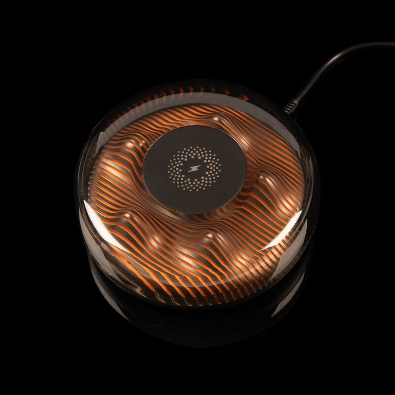 Станция беспроводной зарядки с подсветкой apexPoint ver.2, черная арт.17386.30