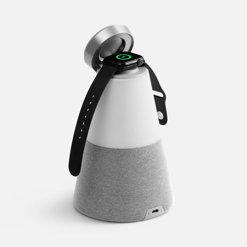 Bluetooth-колонка с беспроводной зарядкой и подсветкой Cone Sonance, серая арт.17573.10