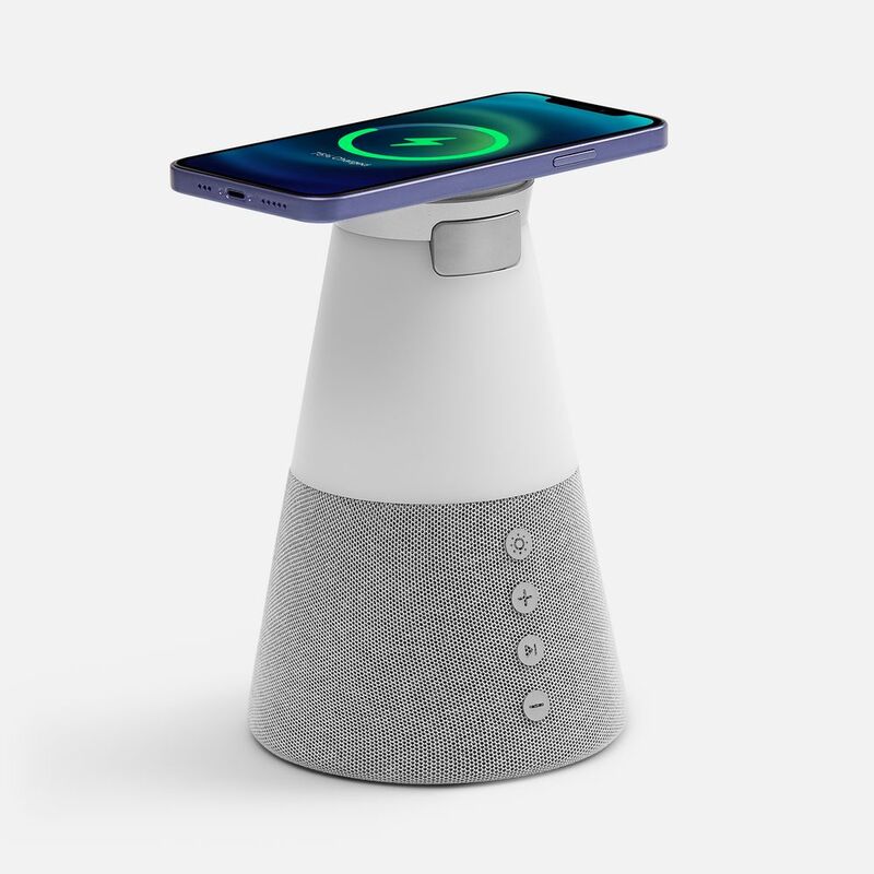 Bluetooth-колонка с беспроводной зарядкой и подсветкой Cone Sonance, серая арт.17573.10