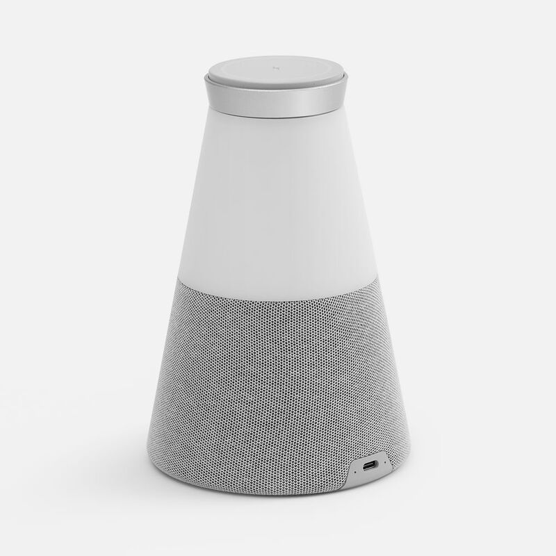 Bluetooth-колонка с беспроводной зарядкой и подсветкой Cone Sonance, серая арт.17573.10