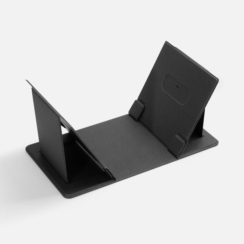 Складной стол для ноутбука с беспроводной зарядкой Kickstand Table, серый арт.17486.10