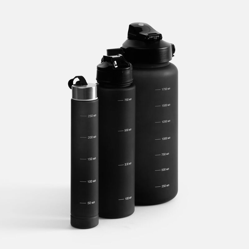 Набор спортивных бутылок Aquapack, черный арт.17494.30