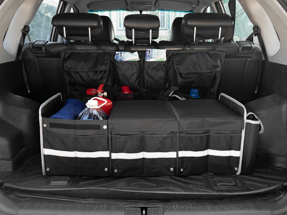 Органайзер в багажник с сумкой-холодильником Arranger, черный с серым арт.63047.31