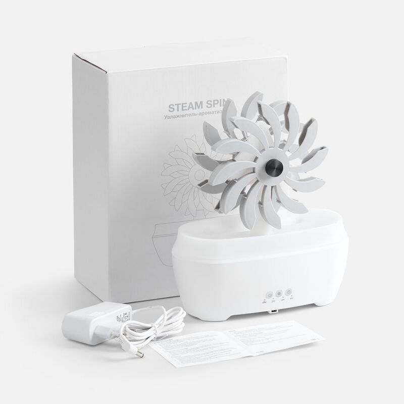 Увлажнитель-ароматизатор Steam Spin, белый с серым арт.17578.10