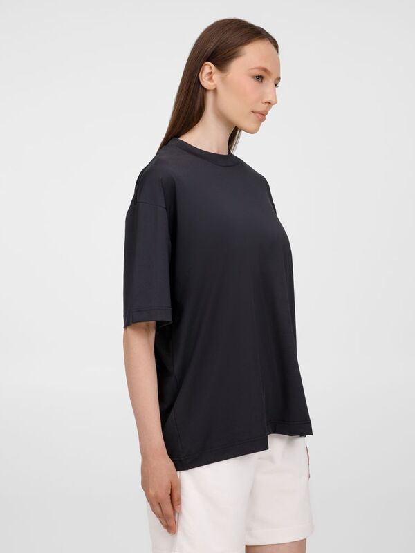 Футболка из бифлекса Morfiss, черная арт.17967.30