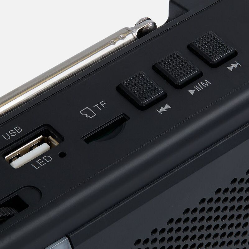 Bluetooth-колонка с радио Comradio, черная арт.17589.30