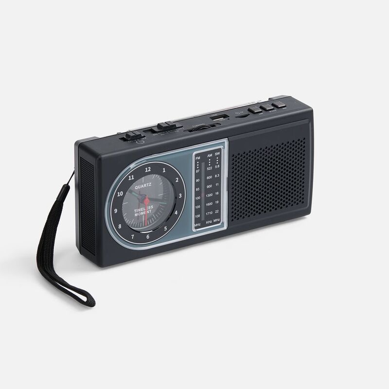 Bluetooth-колонка с радио Comradio, черная арт.17589.30