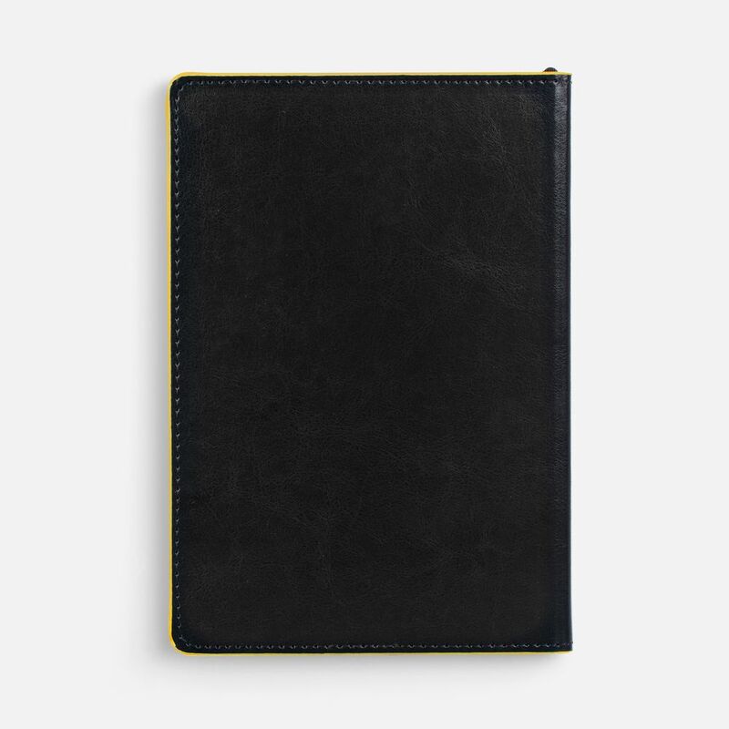 Ежедневник Alanis, недатированный, черный с желтым арт.18299.38