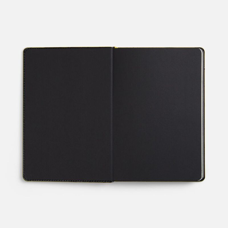 Ежедневник Alanis, недатированный, черный с желтым арт.18299.38